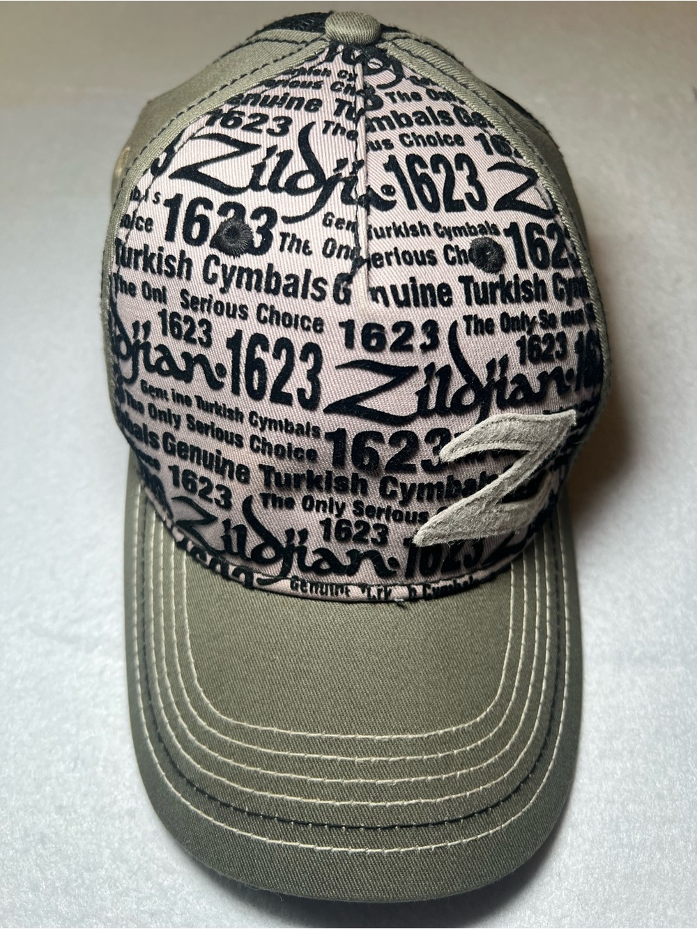 Zildjian Mens Premium Black/Green Mesh Trucker Hat Keezer Sportswear, Adjustable